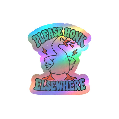 Please Honk Elsewhere Goose Vinyl Sticker - Kiss-Cut Decal