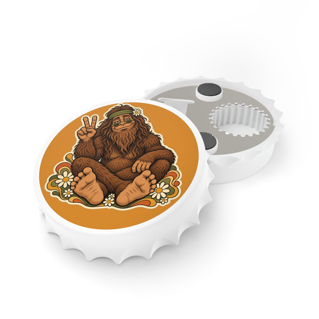 Peace Sign Bigfoot Bottle Opener