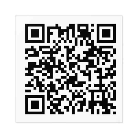 QR Code Square Sticker | Custom scannable label, Indoor Outdoor vinyl