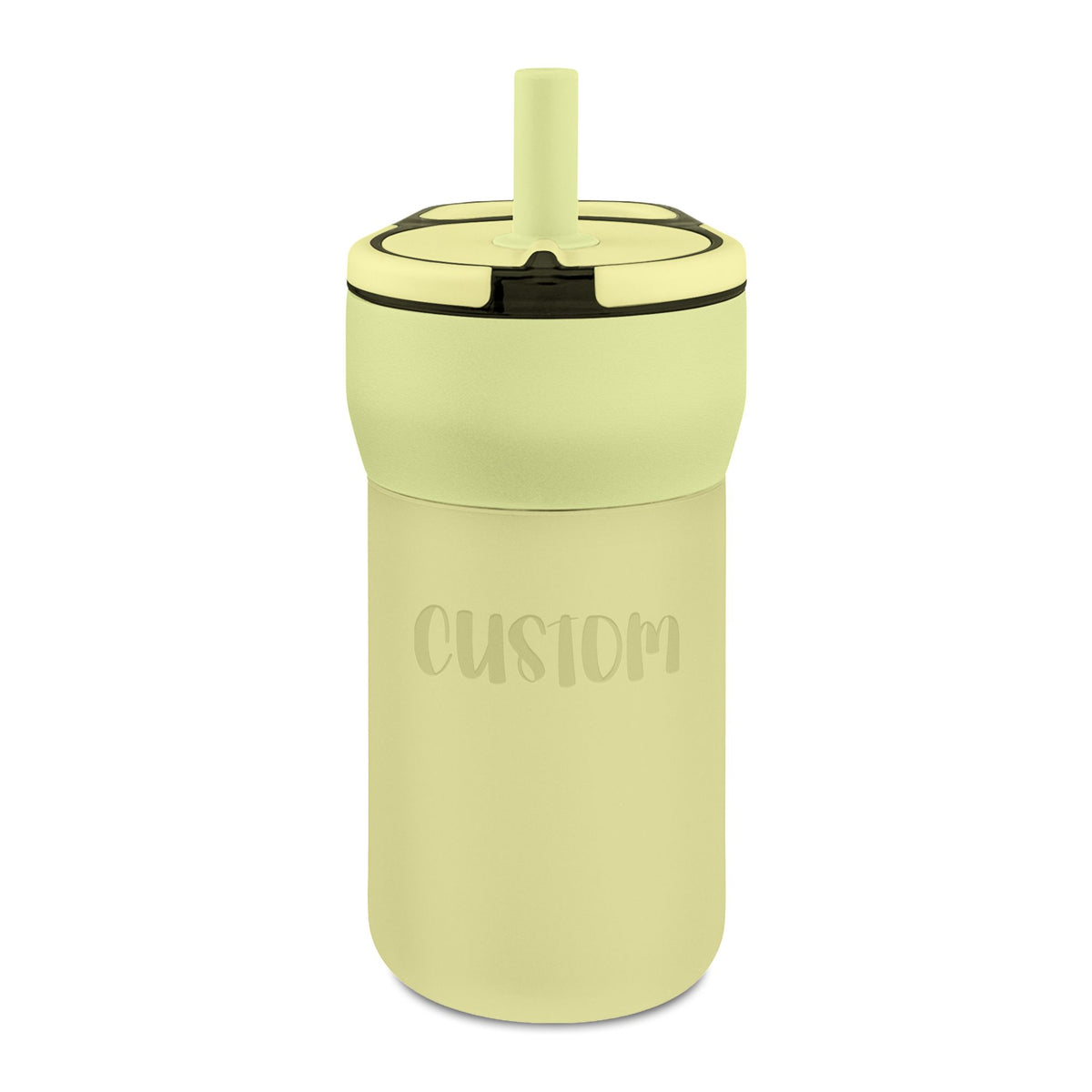 Kids Leakproof Straw Tumbler — 12oz Engraved Personalized Water Bottle