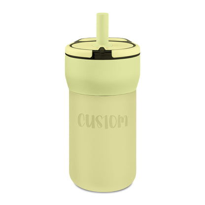 Kids Leakproof Straw Tumbler — 12oz Engraved Personalized Water Bottle