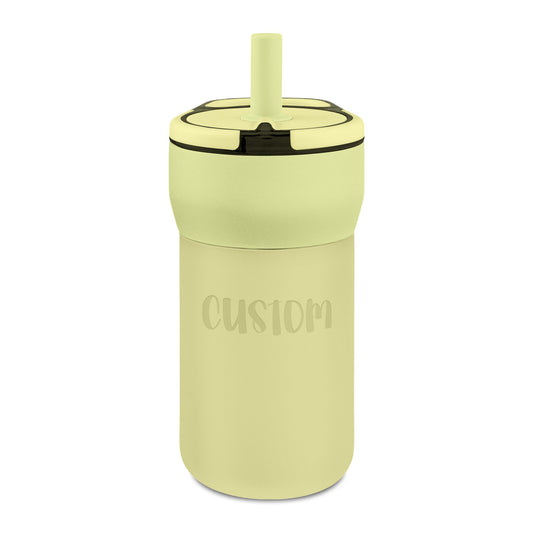 Kids Leakproof Straw Tumbler — 12oz Engraved Personalized Water Bottle