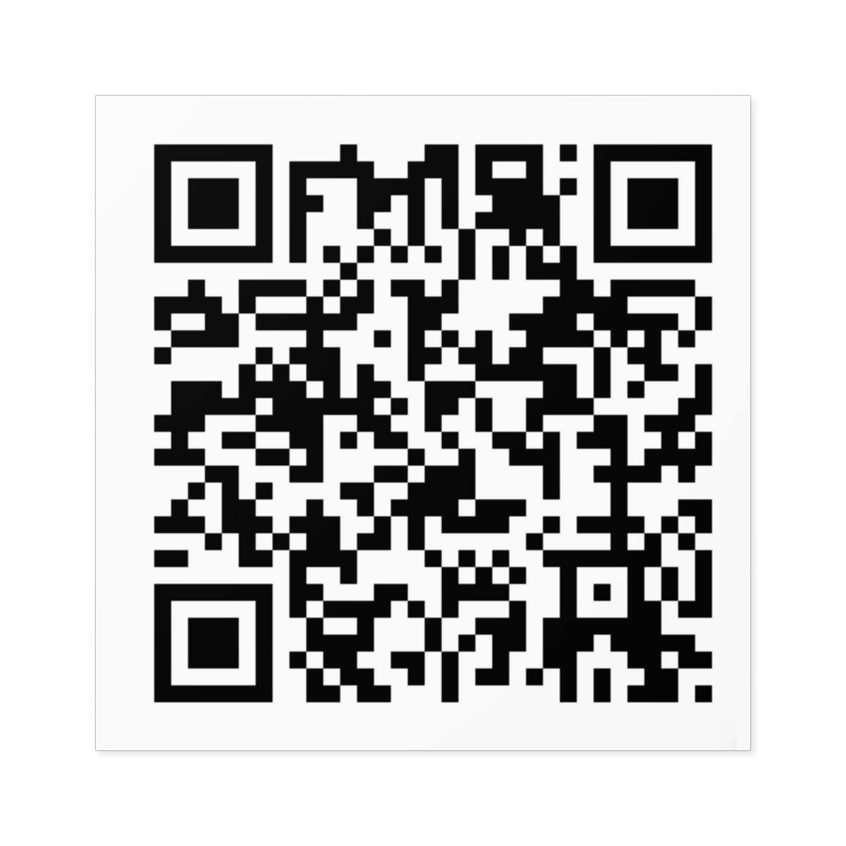 QR Code Square Sticker | Custom scannable label, Indoor Outdoor vinyl