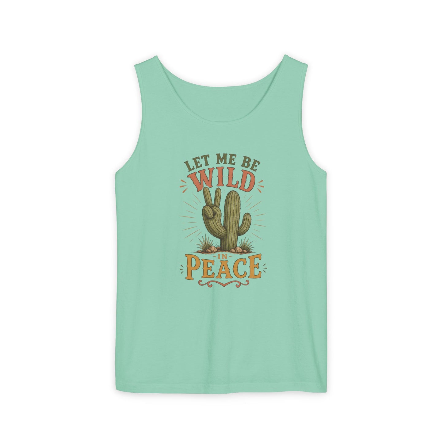 Let Me Be Wild in Peace Cactus Tank Top