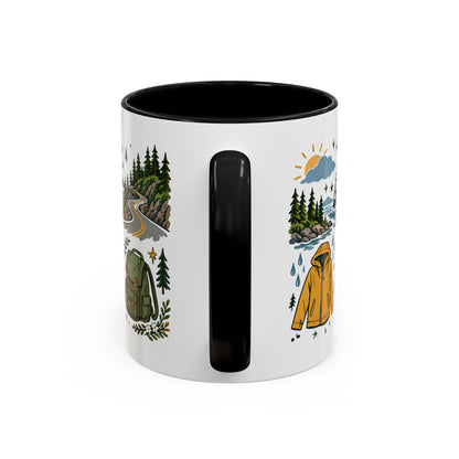 PNW Weekend Accent Coffee Mug — Pacific Northwest Adventure Travel Design (11/15 oz)