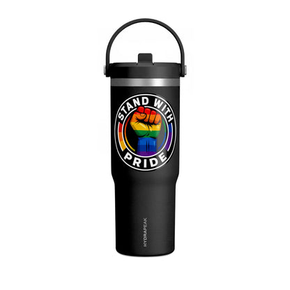 Pride Fist 32oz Tumbler — "Stand With Pride" Insulated Travel Cup