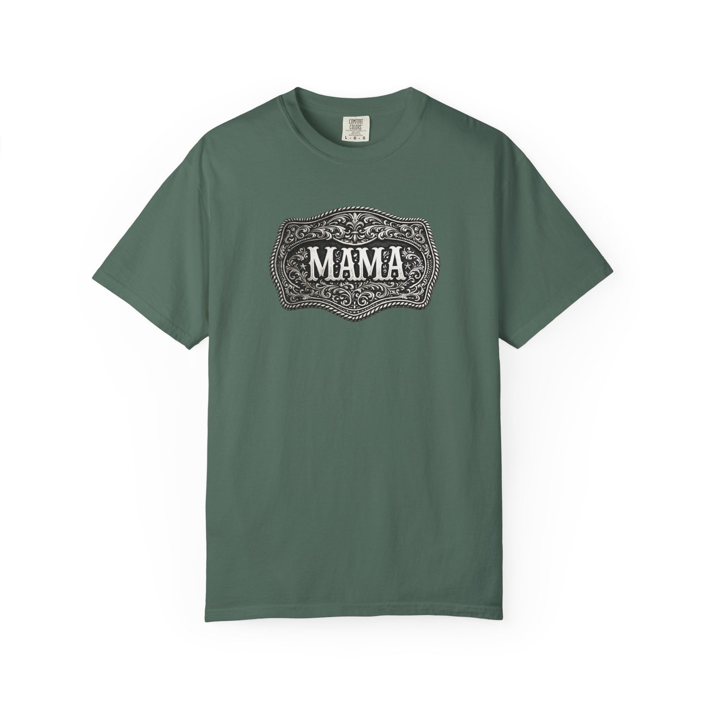 Western Belt Buckle Mama Comfort Colors T-shirt