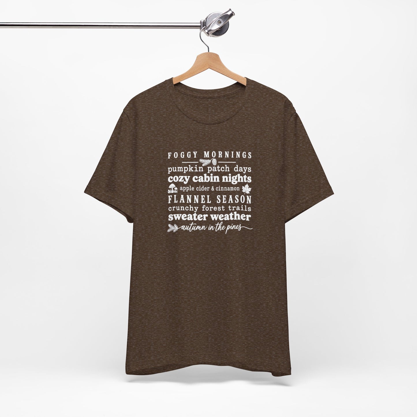 Fall Vibes Tee — "Foggy Mornings, Pumpkin Patch Days" Autumn Graphic Shirt