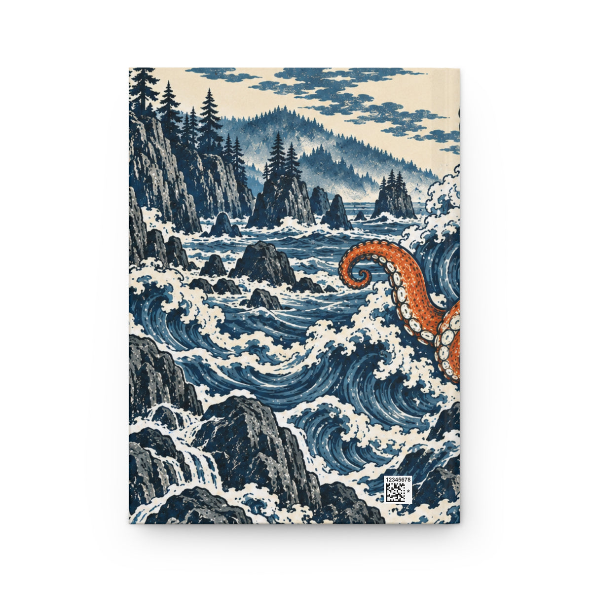 Octopus Wave Illustration Journal | Hardcover Lined Notebook