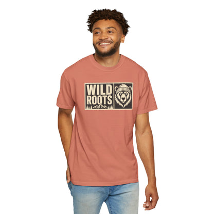Wild Roots Bear Logo T-Shirt | Mountain Nature Outdoors, Comfort Colors
