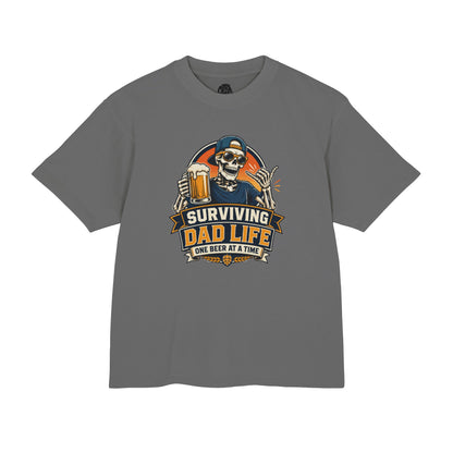 Surviving Dad Life Beer Skeleton Tee | Dad Camping BBQ Father's Day