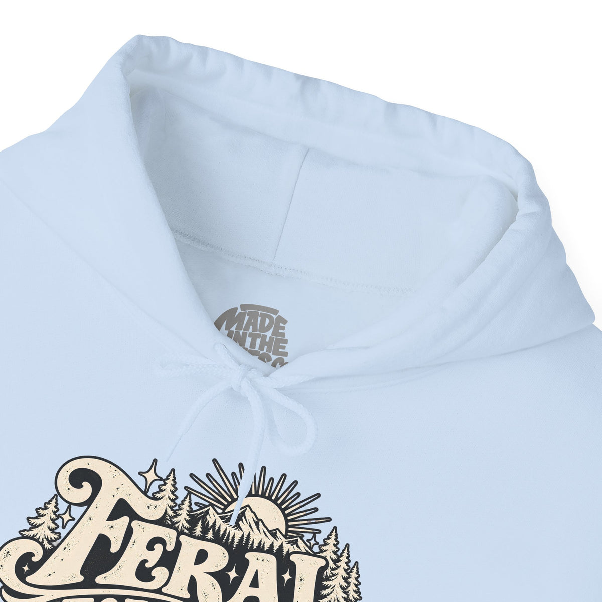 Feral Forecast hoodie | Retro sun illustration, nature-inspired design