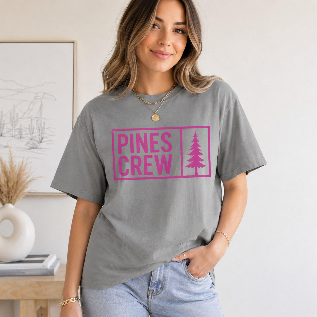 Pines Crew Pine Tree Graphic Tee