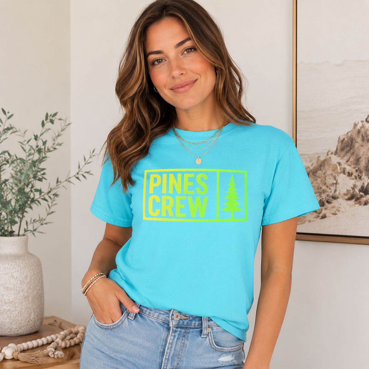 Pines Crew Pine Tree Graphic Tee