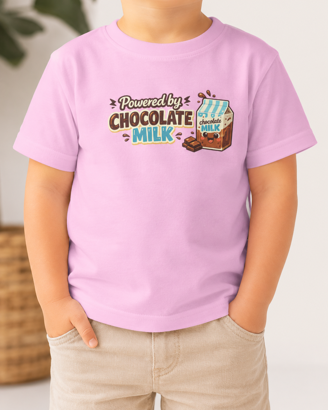 Powered by Chocolate Milk Toddler Tee