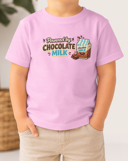 Powered by Chocolate Milk Toddler Tee