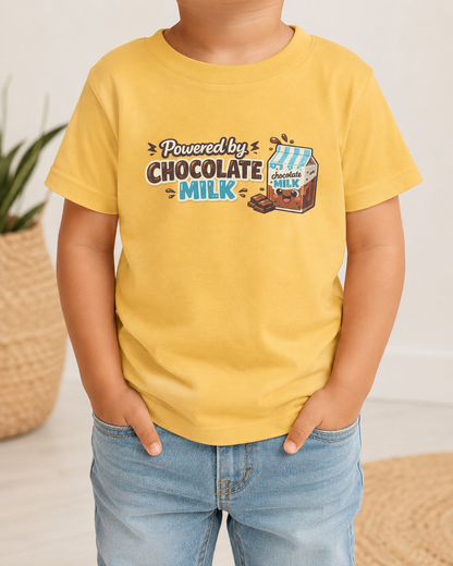 Powered by Chocolate Milk Toddler Tee