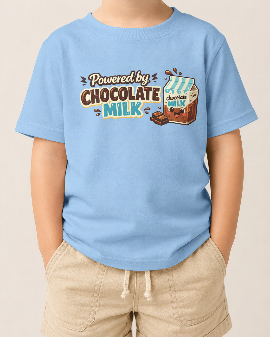Powered by Chocolate Milk Toddler Tee