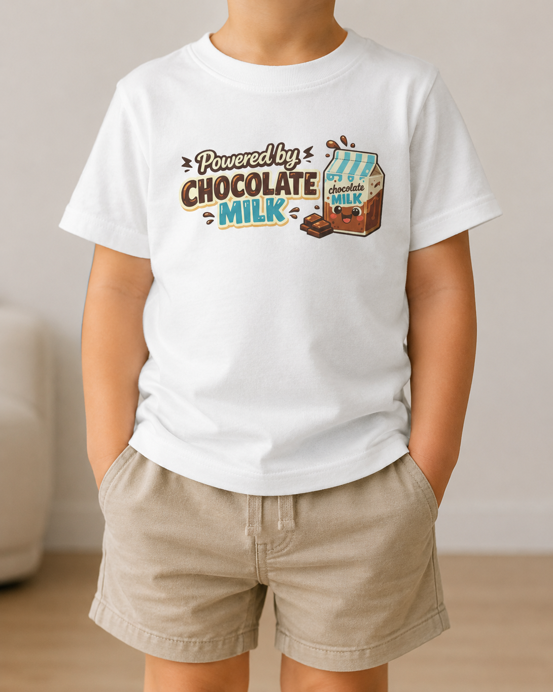 Powered by Chocolate Milk Toddler Tee