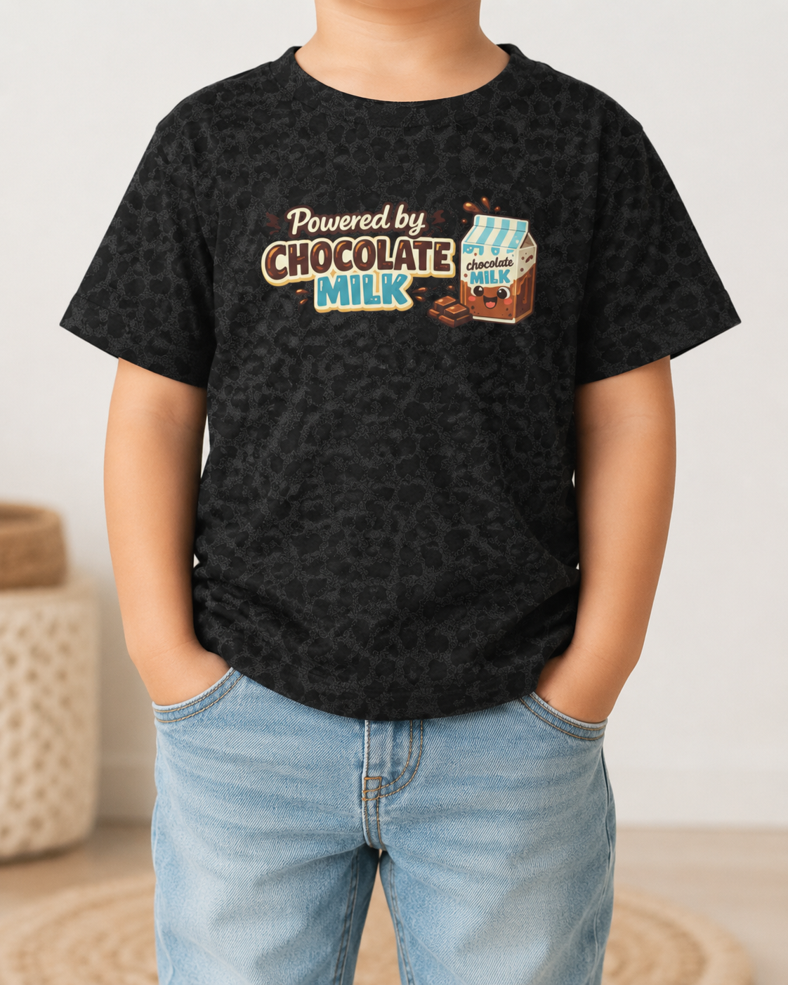 Powered by Chocolate Milk Toddler Tee