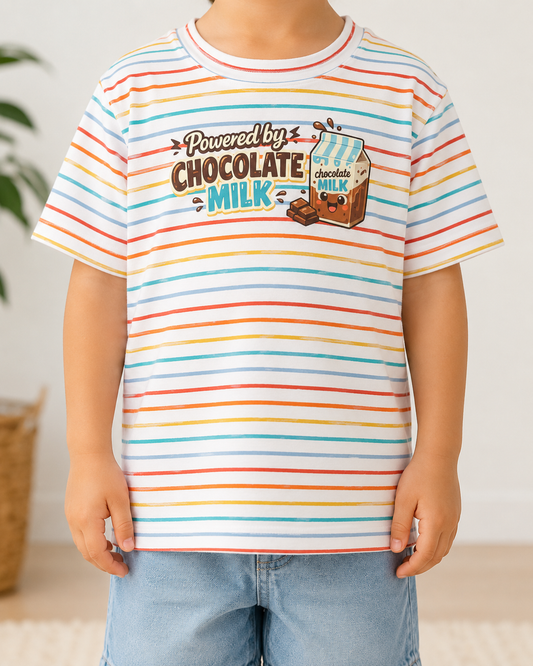 Powered by Chocolate Milk Toddler Tee