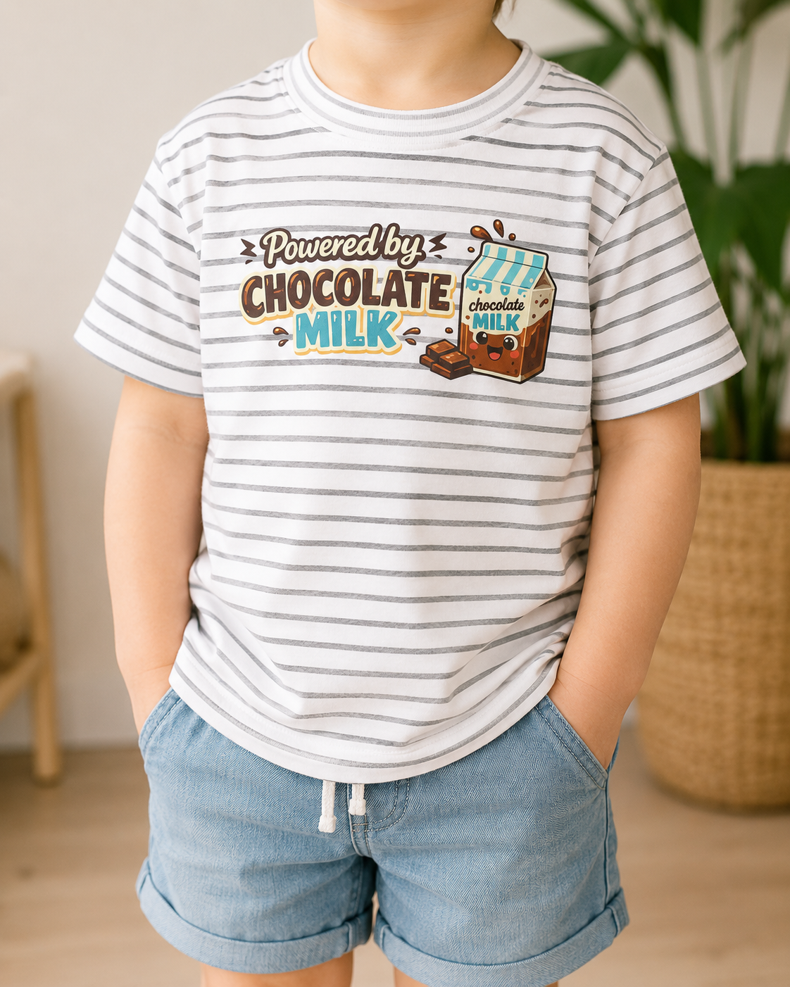 Powered by Chocolate Milk Toddler Tee