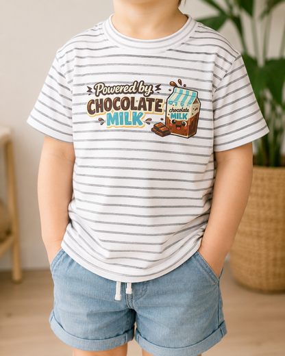 Powered by Chocolate Milk Toddler Tee