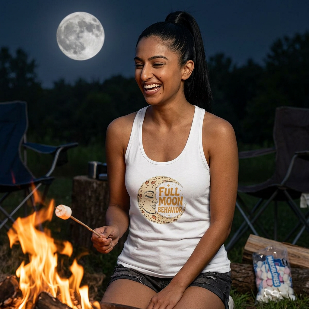 Full Moon Behavior racerback tank