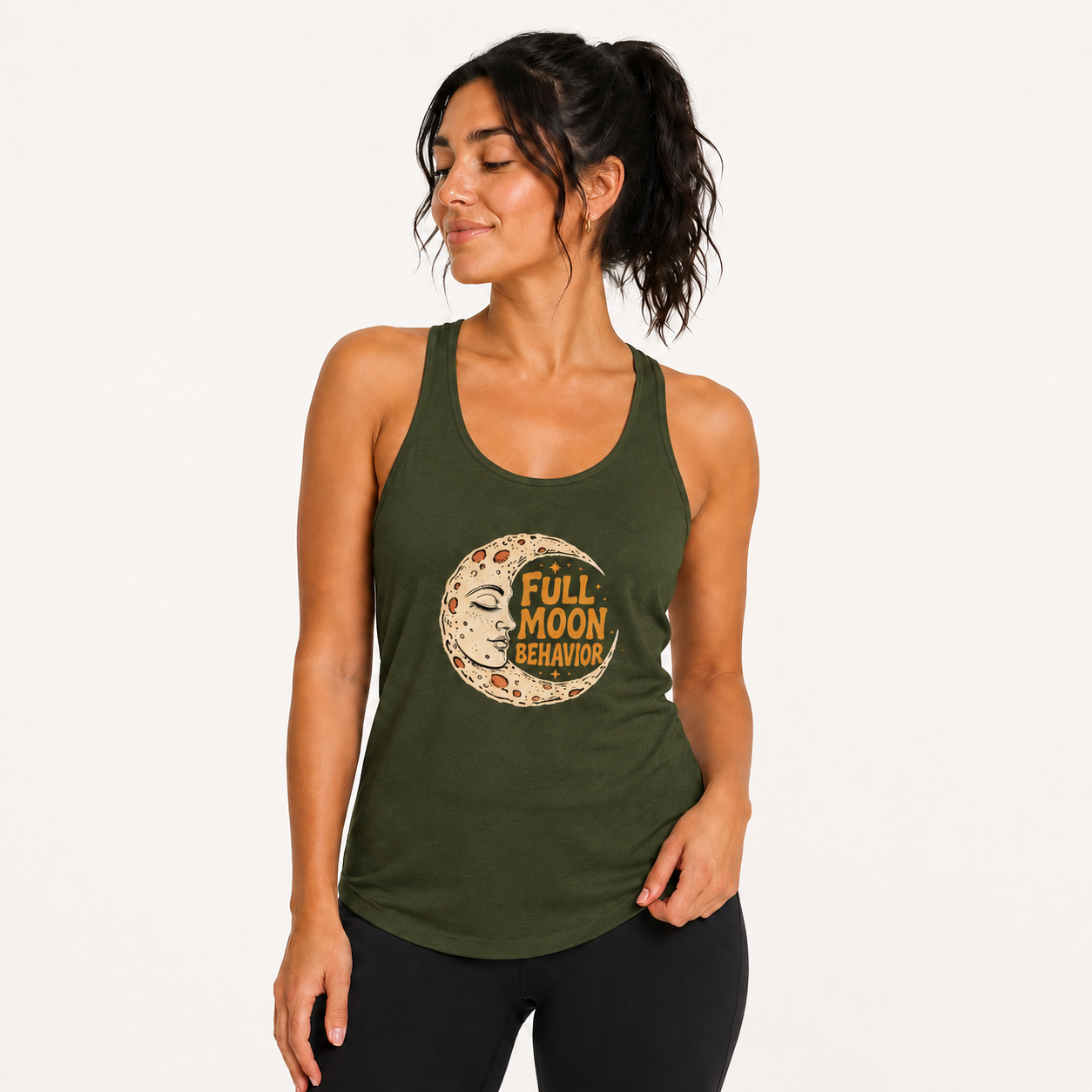 Full Moon Behavior racerback tank