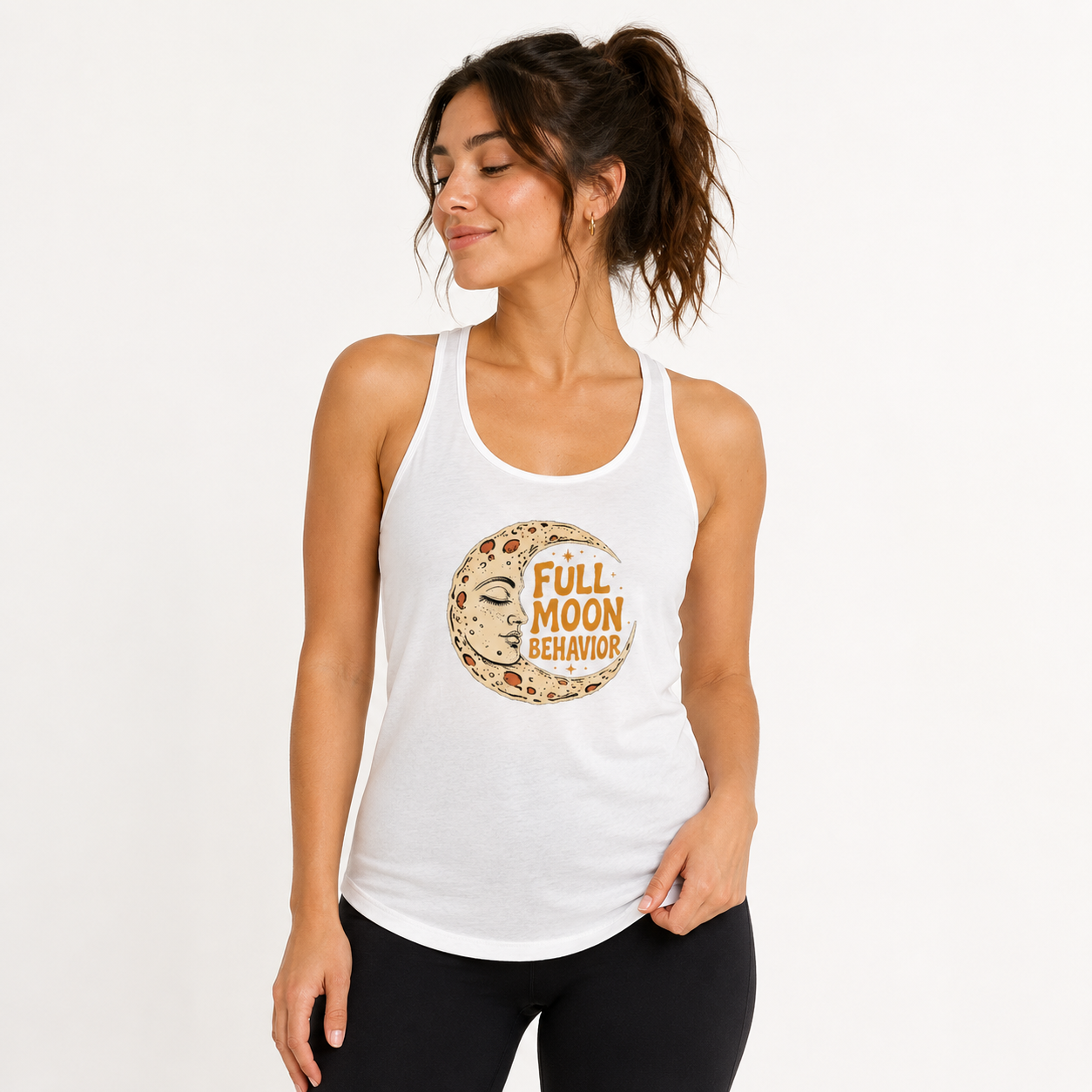 Full Moon Behavior racerback tank