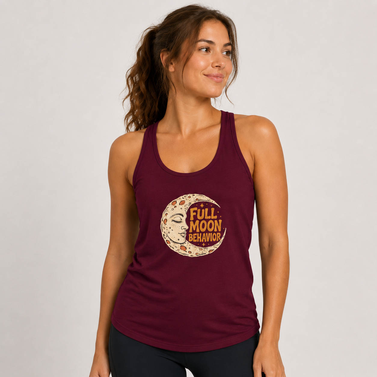 Full Moon Behavior racerback tank