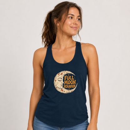 Full Moon Behavior racerback tank