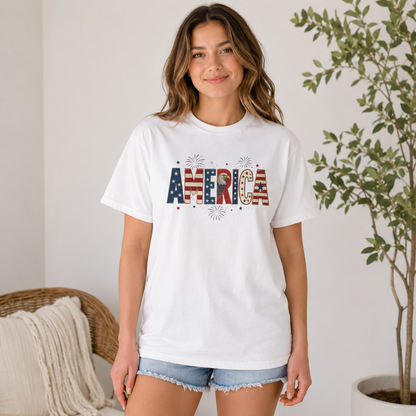 Patriotic America Flag T-shirt — 4th of July Tee