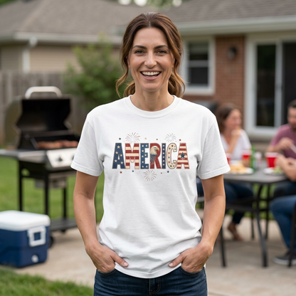 Patriotic America Flag T-shirt — 4th of July Tee