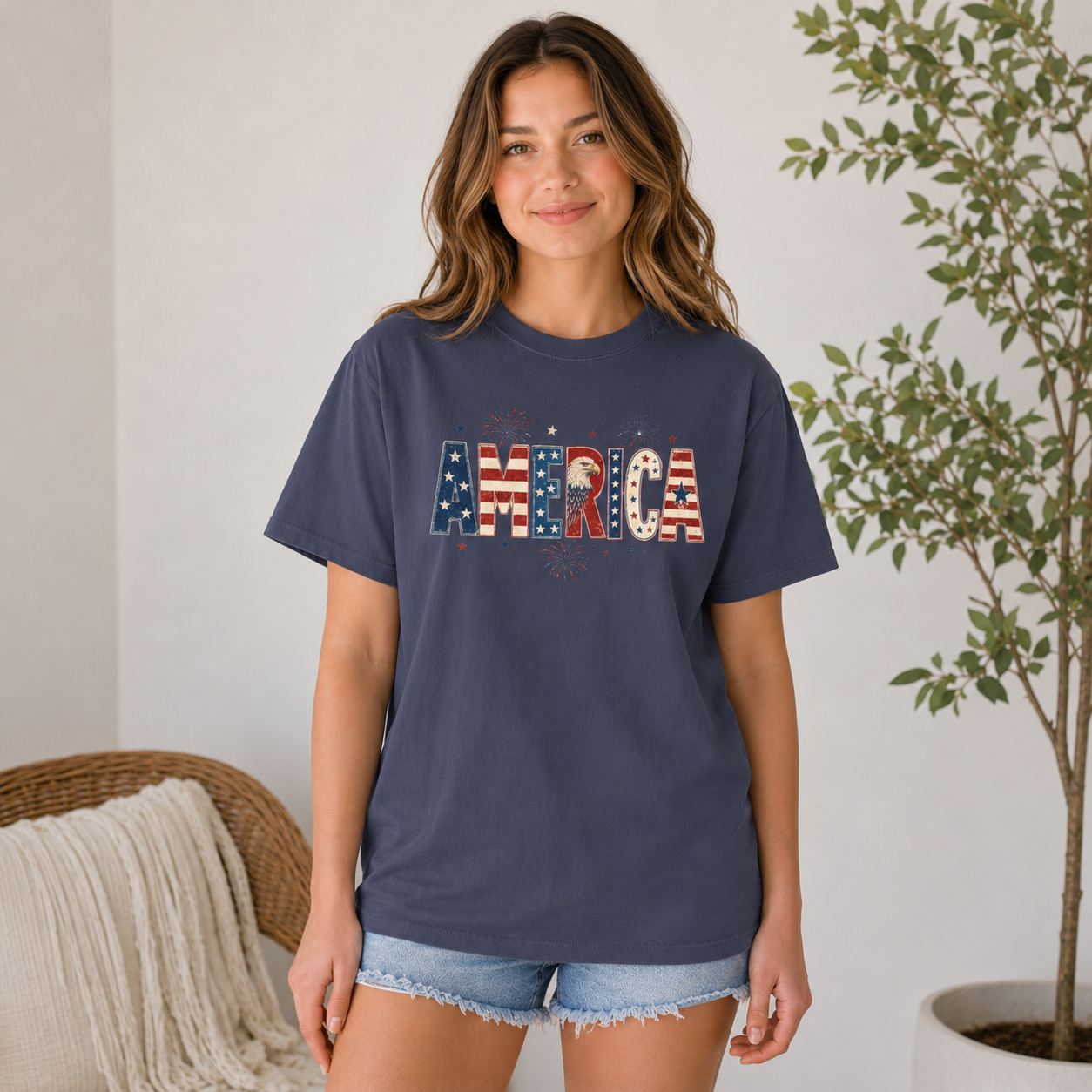 Patriotic America Flag T-shirt — 4th of July Tee