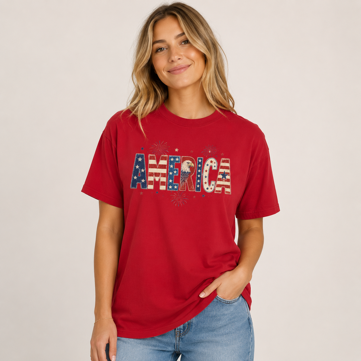 Patriotic America Flag T-shirt — 4th of July Tee