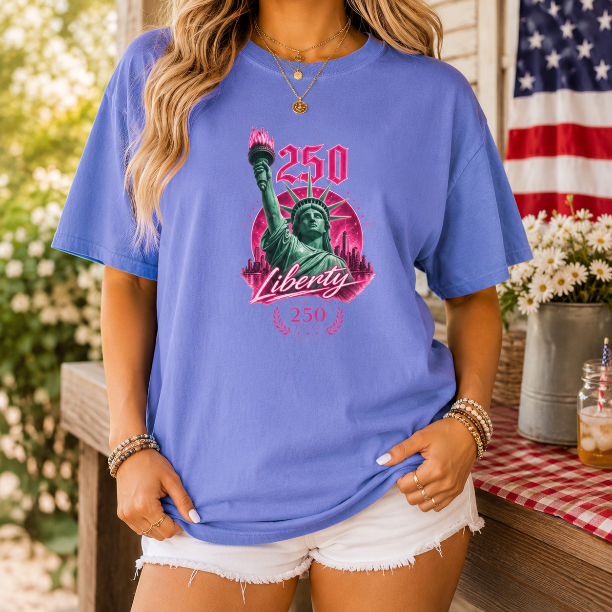 Statue of Liberty 250th Anniversary T-Shirt | Liberty Graphic Tee
