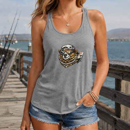 Surfer Bear Racerback Tank