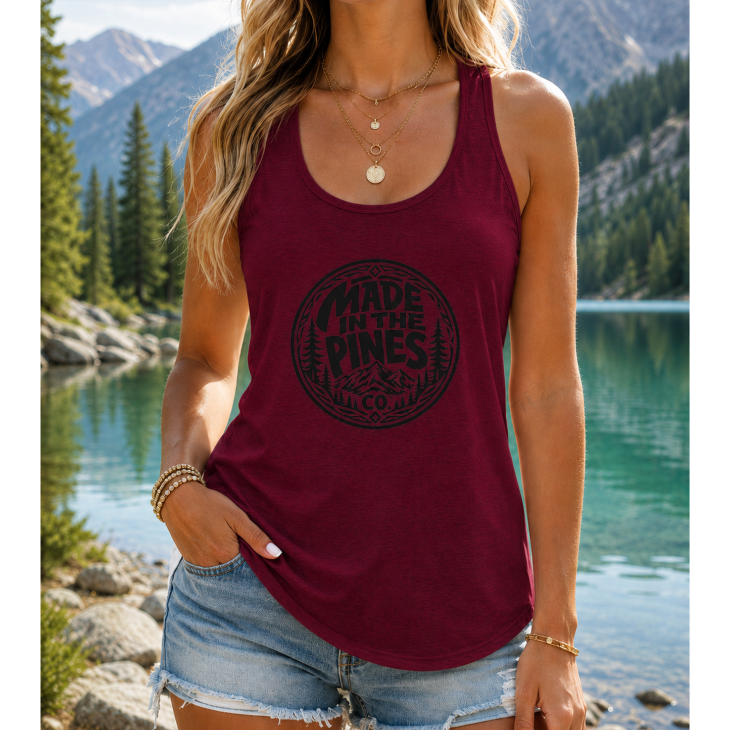 Made in the Pines Womens Ideal Racerback Tank