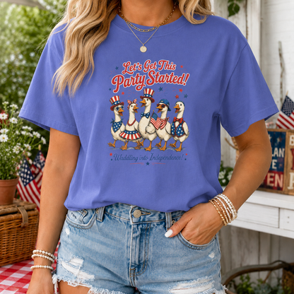 Let's Get This Party Started Ducks T-shirt | 4th of July Patriotic Tee