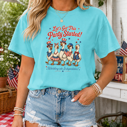 Let's Get This Party Started Ducks T-shirt | 4th of July Patriotic Tee