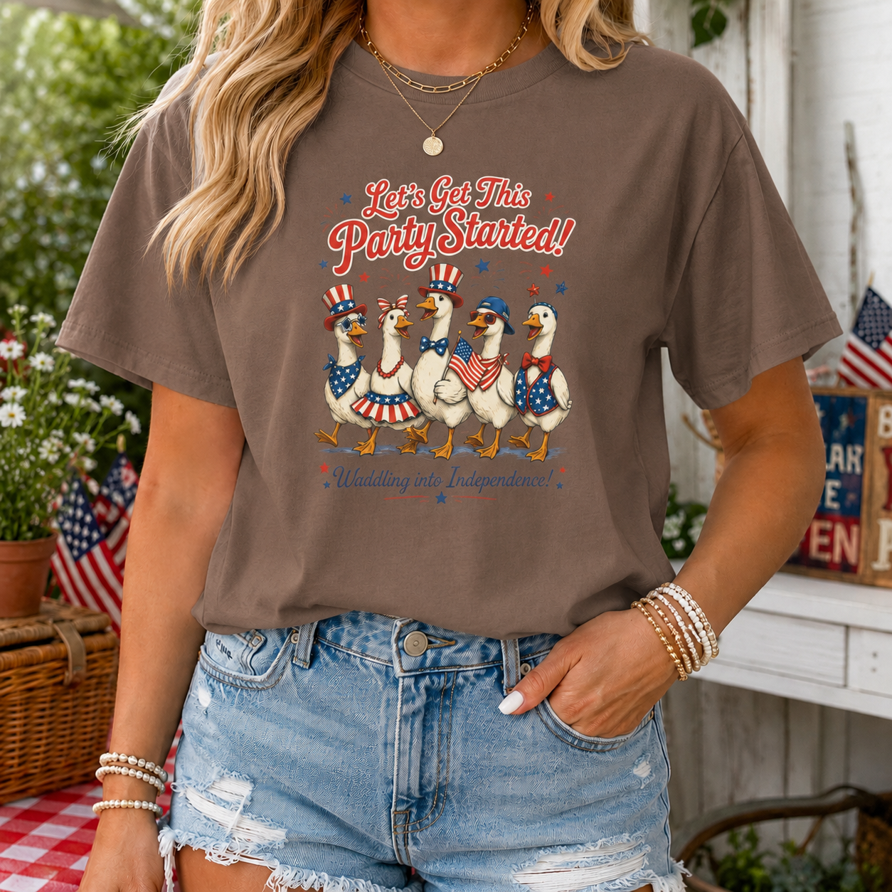 Let's Get This Party Started Ducks T-shirt | 4th of July Patriotic Tee