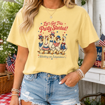 Let's Get This Party Started Ducks T-shirt | 4th of July Patriotic Tee
