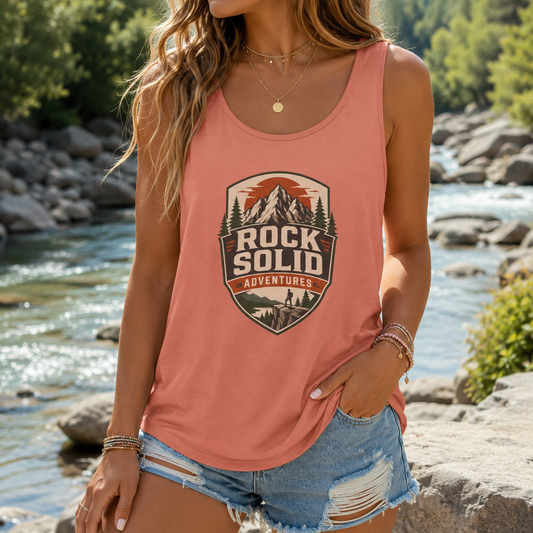 Rock Solid Adventures logo Tank Top