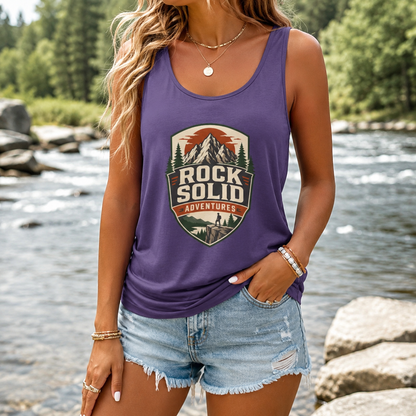 Rock Solid Adventures logo Tank Top