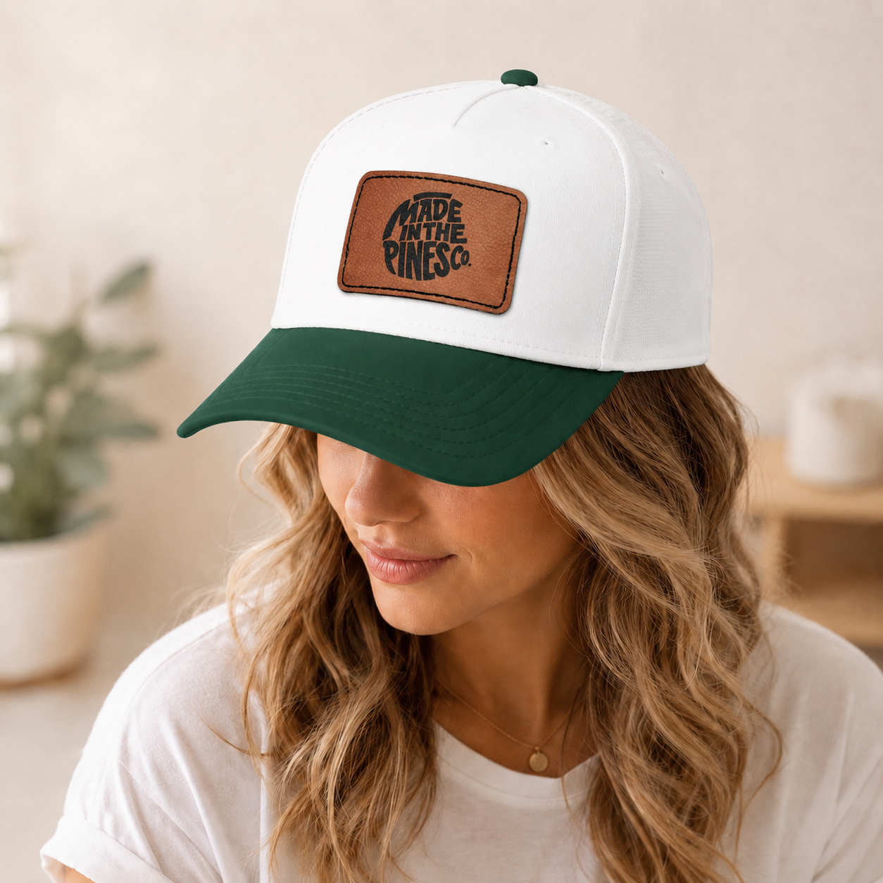 Made in the Pines Leather Patch Baseball Cap