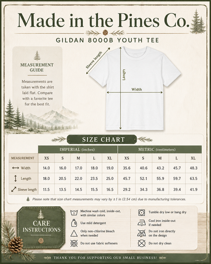 Surfing Bear Youth T-Shirt — Cute Surfing Bear Graphic Tee for Kids