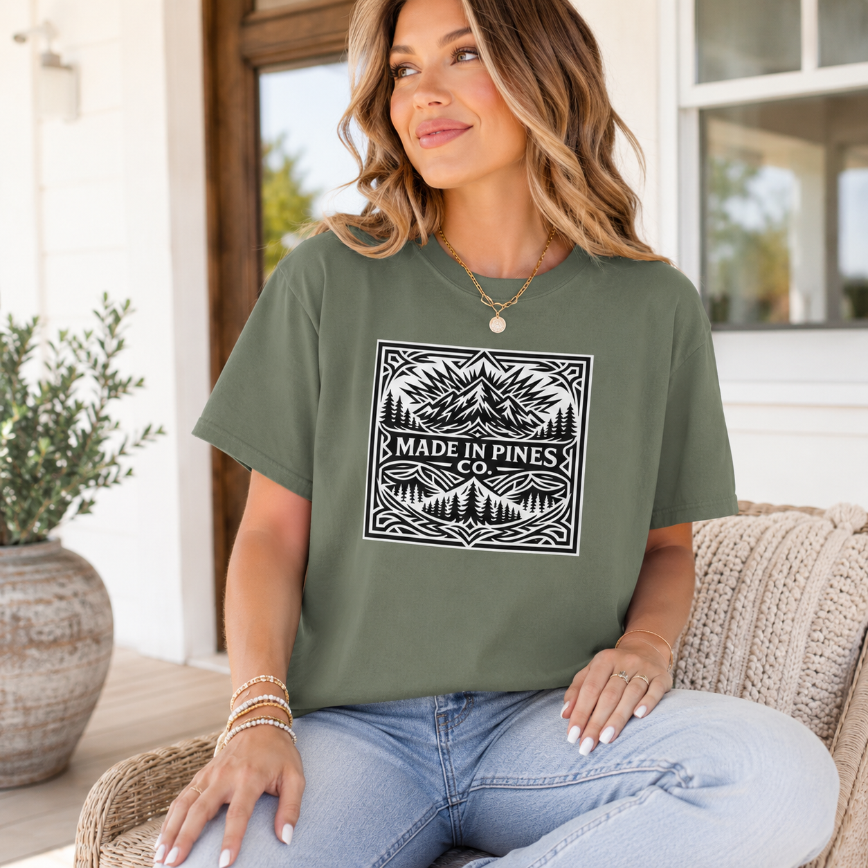 Made in the Pines Co Tribal Badge T-shirt