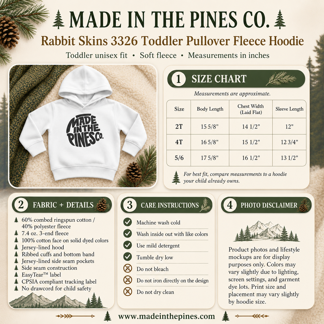 Made in the Pines Co. Youth Pullover Hoodie