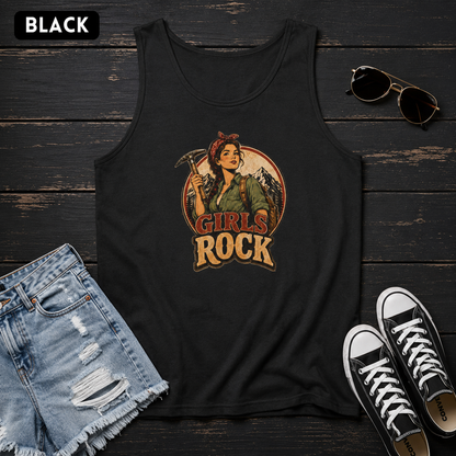 Girls Rock Rockhounding Vintage Woman tank top | Rockhound Fossil Mineral Collector